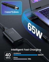 Efficient Heat-sinking Safety Protection Intelligent Fast Charging 65W for  Dell Notebook